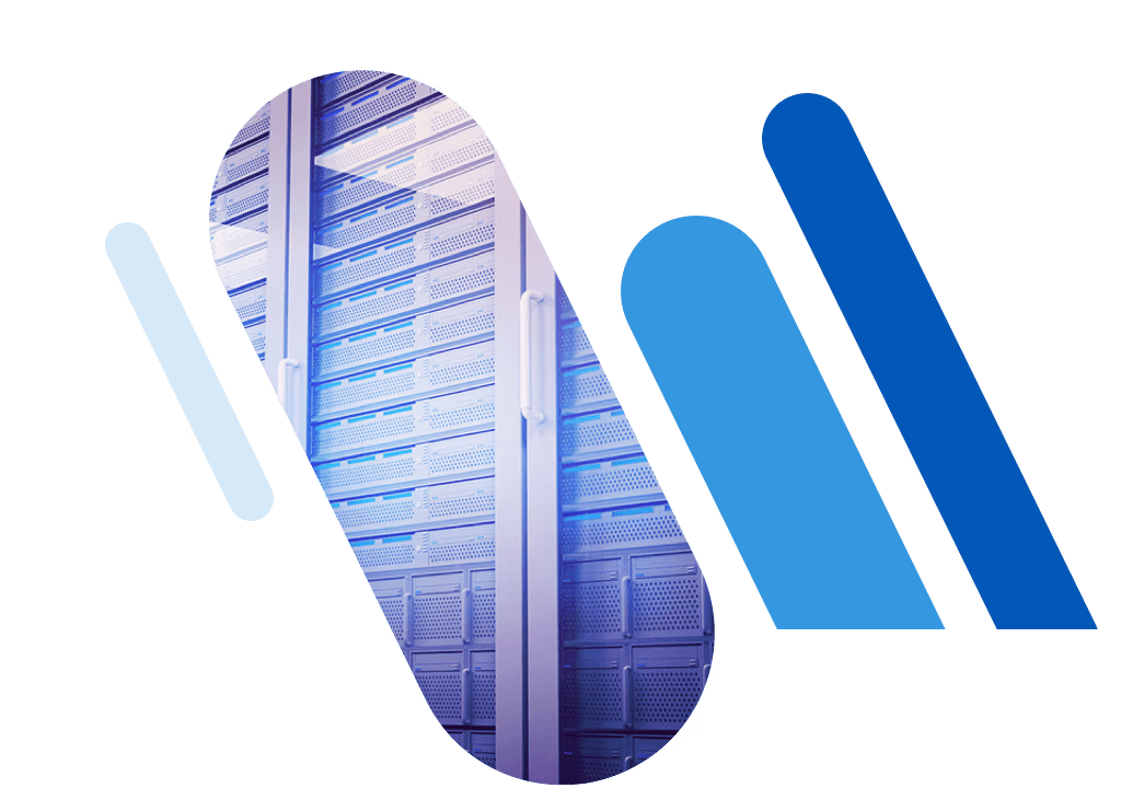 Nahaufnahme eines Server Recks