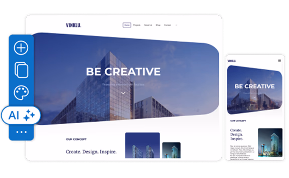 Layout einer Beispiel Website 